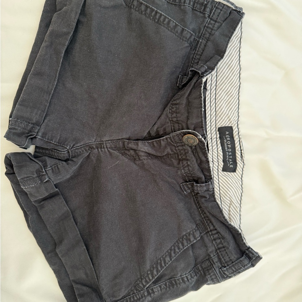 Aeropostale Black Women's Casual Cotton Shorts